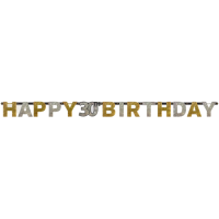 Banner 30 Celebration Silver & Gold